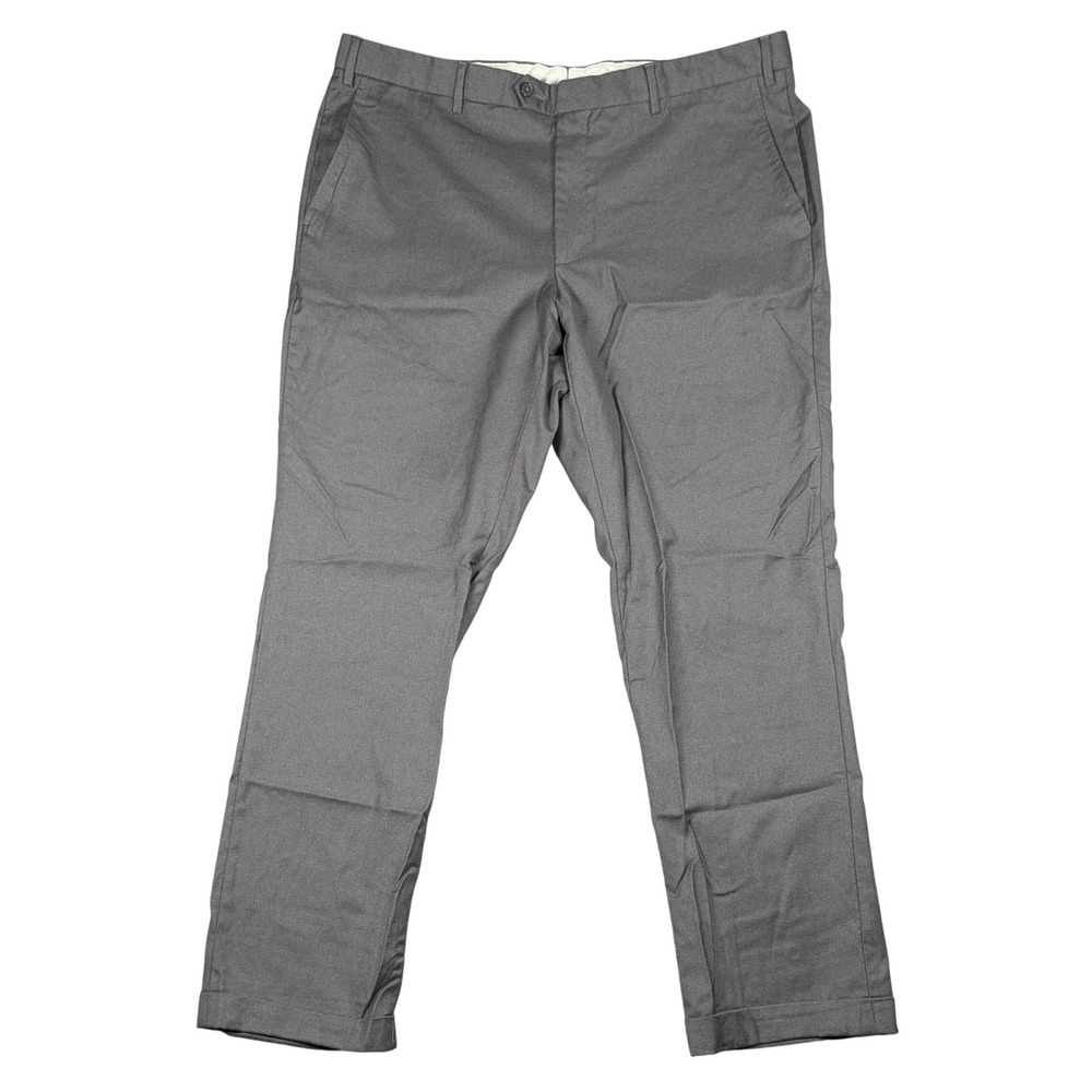 Santonelli Loro Piana Wool Dress Pant Mens 42x32 Grey Roma Flat Front Made Italy
